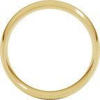 Double Milgrain Comfort-Fit Half Round Band