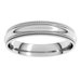 Double Milgrain Comfort-Fit Half Round Band