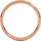 Double Milgrain Comfort-Fit Half Round Band