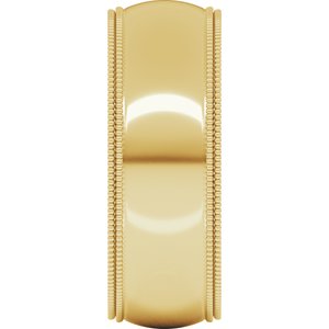 Double Milgrain Comfort-Fit Half Round Band