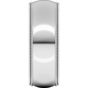Double Milgrain Comfort-Fit Half Round Band