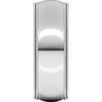 Double Milgrain Comfort-Fit Half Round Band