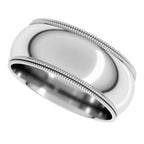 Double Milgrain Comfort-Fit Half Round Band