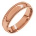 Double Milgrain Comfort-Fit Half Round Band
