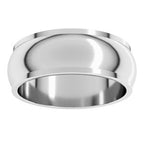 Stepped-Edge Half Round Band