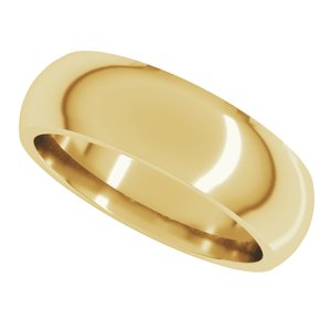 Comfort-Fit Half Round Band