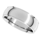 Stepped-Edge Comfort-Fit Half Round Band
