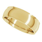 Stepped-Edge Comfort-Fit Half Round Band