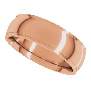Stepped-Edge Comfort-Fit Half Round Band