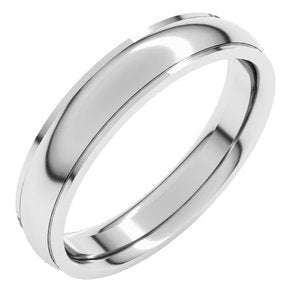 Stepped-Edge Comfort-Fit Half Round Band