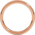 Stepped-Edge Comfort-Fit Half Round Band