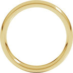 Stepped-Edge Comfort-Fit Half Round Band