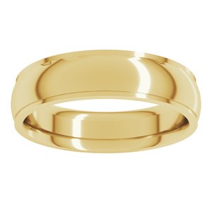 Stepped-Edge Comfort-Fit Half Round Band