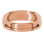 Stepped-Edge Comfort-Fit Half Round Band