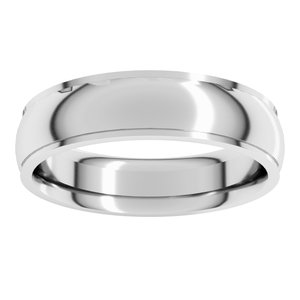Stepped-Edge Comfort-Fit Half Round Band