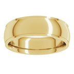 Stepped-Edge Comfort-Fit Half Round Band