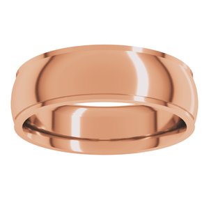 Stepped-Edge Comfort-Fit Half Round Band