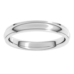 Stepped-Edge Comfort-Fit Half Round Band
