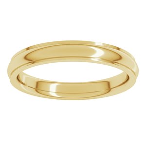 Stepped-Edge Comfort-Fit Half Round Band