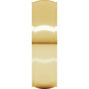 Stepped-Edge Comfort-Fit Half Round Band