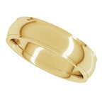 Stepped-Edge Comfort-Fit Half Round Band