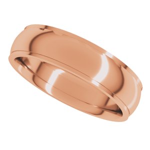 Stepped-Edge Comfort-Fit Half Round Band
