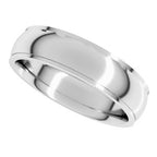 Stepped-Edge Comfort-Fit Half Round Band