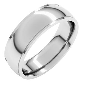 Stepped-Edge Comfort-Fit Half Round Band