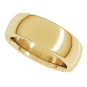 Heavyweight Comfort-Fit Half Round Band