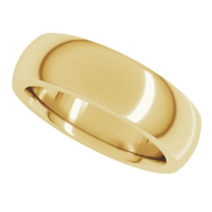 Heavyweight Comfort-Fit Half Round Band