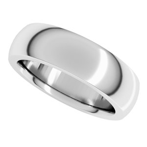Heavyweight Comfort-Fit Half Round Band