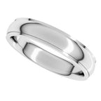 Stepped-Edge Comfort-Fit Half Round Band