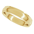Stepped-Edge Comfort-Fit Half Round Band