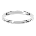 Lightweight Comfort-Fit Half Round Band