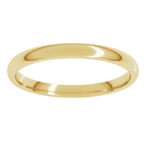Lightweight Comfort-Fit Half Round Band