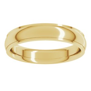 Stepped-Edge Comfort-Fit Half Round Band