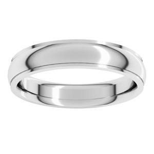 Stepped-Edge Comfort-Fit Half Round Band