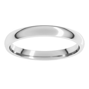 Lightweight Comfort-Fit Half Round Band