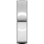 Lightweight Milgrain Half Round Band