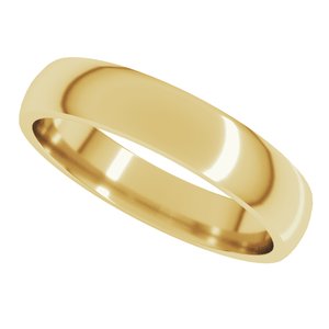 Lightweight Comfort-Fit Half Round Band