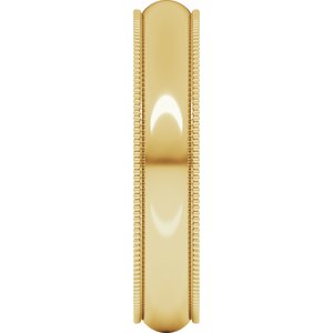 Milgrain Half Round Band