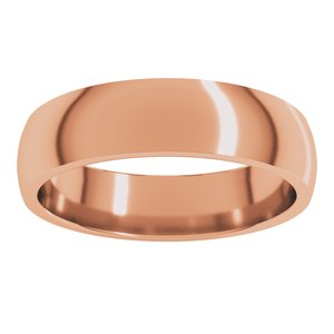 Lightweight Comfort-Fit Half Round Band