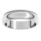 Milgrain Half Round Band