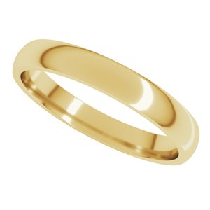 Lightweight Comfort-Fit Half Round Band