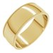 Lightweight Milgrain Half Round Band