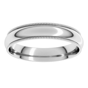 Milgrain Comfort-Fit Half Round Band