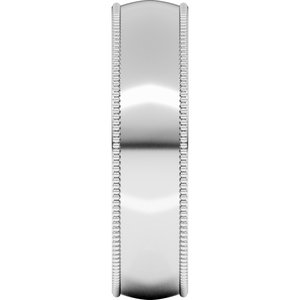 Milgrain Comfort-Fit Half Round Band