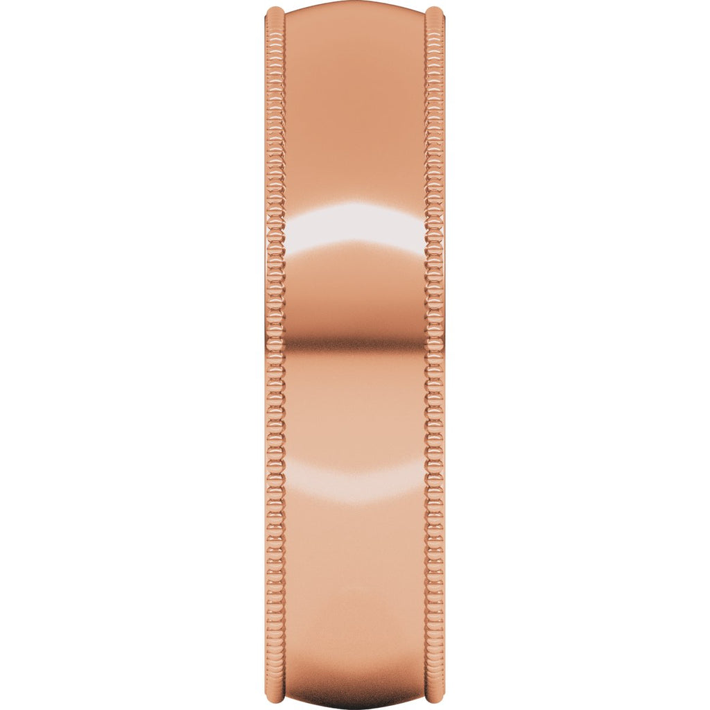 Milgrain Comfort-Fit Half Round Band