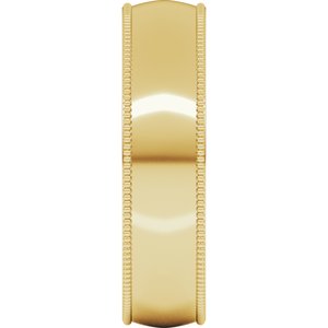 Milgrain Comfort-Fit Half Round Band