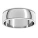 Lightweight Milgrain Half Round Band